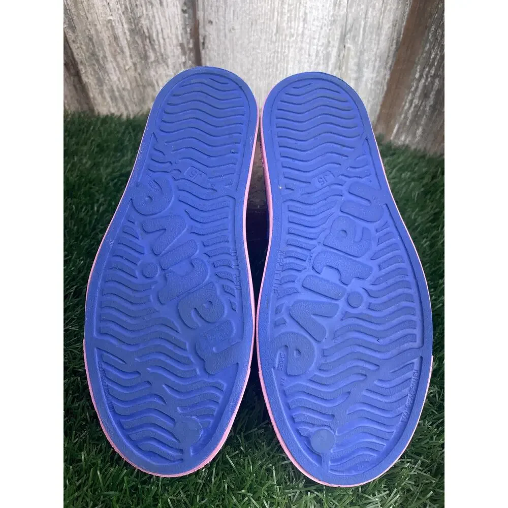 Native Jefferson Sugarlite Blue Chillberry Pink Slip On Shoes J5